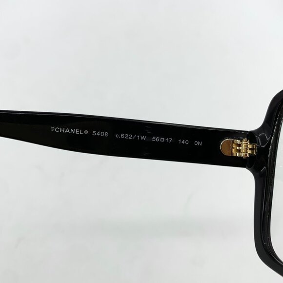 GW0232 Chanel Chanel black side logo square frame optical glasses with original - Picture 4 of 9